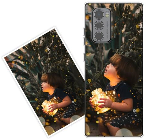 Sunrive Personalisierte Hülle kompatibel mit LG Wing,Transparent Handyhülle Benutzerdefiniert PC Etui mit Eigenem Foto Bild Text Individuelle