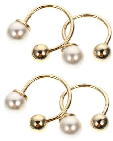 DOITOOL 4stücke Perlenbrosche Für Damen Rocknadel Taillenbrosche Kreative Strickjackenbroschen Strickjacken-sicherheitsnadel Kleidungsbroschen-