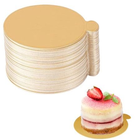 100 Stück Törtchen Untersetzer 8cm Tortenunterlage Cakeboard | Tortenunterlage Rund Tortenplatte Pappe Tortenboden,Geeignet für Geburtstage,Hochzeiten und Partys