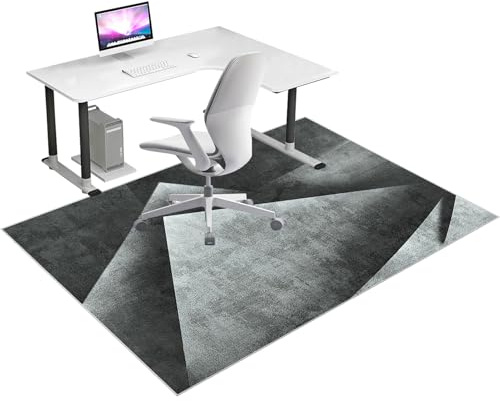Hard Floor Protection Mat, Office Chair Mat for Hardwood/Tile Floor, Computer Gaming Chair Mat, Under Desk Office Gaming Rug, Carpet Protector Chair Mat Easy-Clean Floor Protector Mat 100 x 120 cm