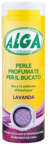ALGA BIO - Perle Profumate per Bucato Profumo Lavanda, Fragranza Intensa e Duratura fino a 12 Settimane, Vegano, Adatte a Tutti i Tessuti 275g