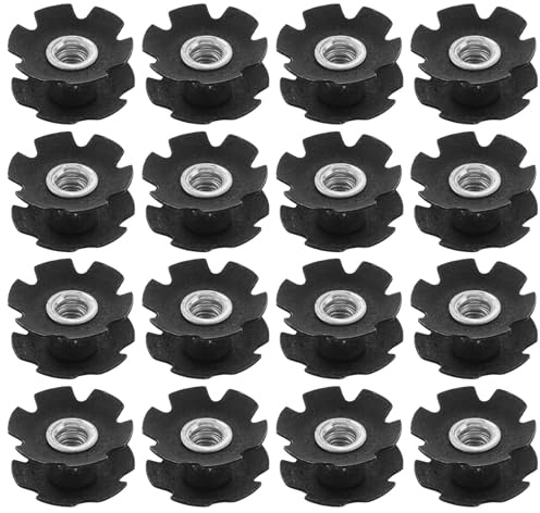 FUNOMOCYA 20PCS Bicycle Fork Star Nut Set Bike Threaded Headset Lock Nut Cycling Accessories for Mountain and Road Bikes Compatible Scooters