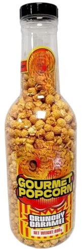 Popcorn Crunchy Caramel Flavour Large Bottle Ready to Eat Sweet Coated Snack Crisp Golden Corn Treat Ideal for Sharing Parties Movie Nights and Everyday Snacking (890g)