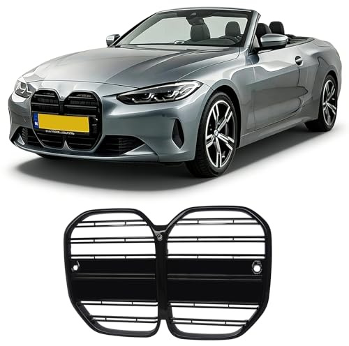 Sport Kühlergrill Nieren kompatibel mit BMW 4er G22 Bj. 2020-2024 Glanz Schwarz Doppelsteg Grill