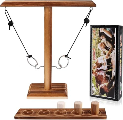 Ring Toss Game,Toss The Ring Ringwurfspiel,Outdoor Indoor Party Spiele | Erwachsene Ring Toss Game Partys und Familien 100% Funny Wurfspiel Games