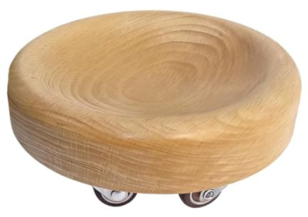 QSTDGVPW Rouleau de Massage des Pieds pour Hommes et Femmes, Appareil D'entraînement Compact en Bois Massif avec Plaque Coulissante pour Exercices de