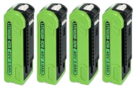 40V 3Ah Lithium-Ion Replacement Battery For G-MAX Lawn Mowers - Compatible With GreenWorks Models 29462, 29472, 29282(GRAY)