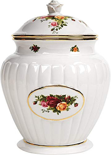 Royal Albert Old Country Roses 11 Inch Fluted Cookie Jar by Royal Albert