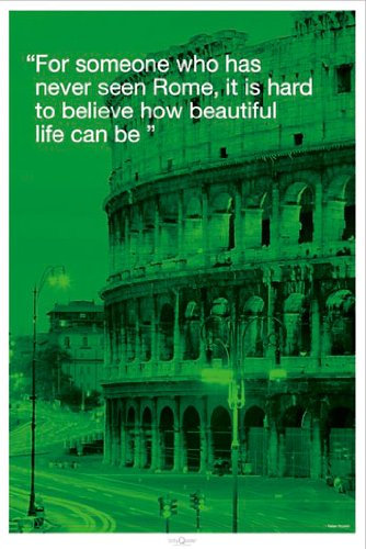 Poster Rom Kolosseum - city quote - Größe 61 x 91,5 cm - Maxiposter