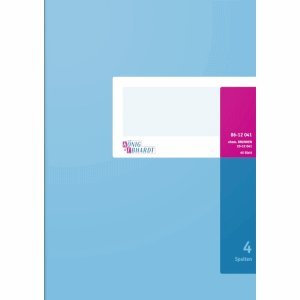 K+E Spaltenbuch A4 Karton fester Kopf 4 Spalten 40 Blatt