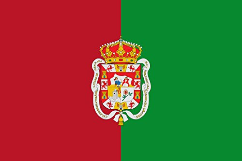 DIPLOMAT-FLAGS Ciudad de Granada España Bandera es de Color carmesí y Verde Bandera | Bandera Paisaje | 0.06m² | 20x30cm Banderas de Coche