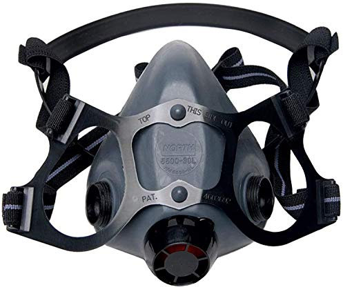 North by Honeywell 5500 Series Gesichtsmaske, Elastomerika/Silikon, gro , Schwarz