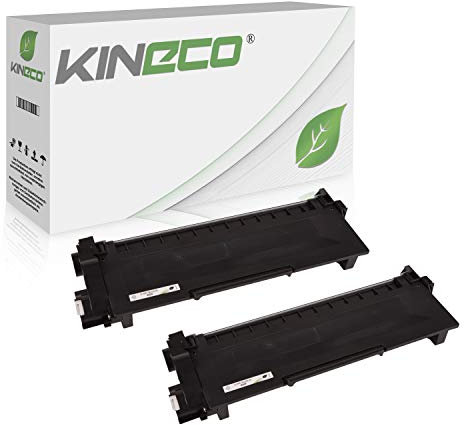 Kineco 2 Toner kompatibel für Brother TN-2320 TN2320 TN-2310 für Brother HL-L2340DW, HL-L2360DN, MFC-L2700DW, DCP-L2520DWG1, DCP-L2500D, HL-L2360DN - Schwarz je 2.600 Seiten