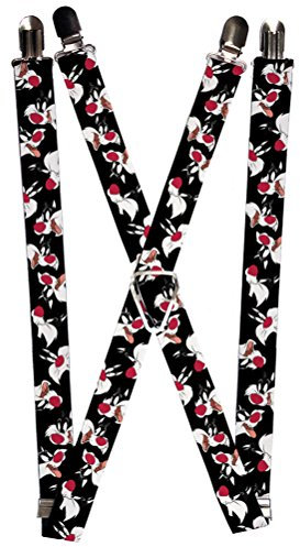 Buckle-Down Suspenders-Sylvester The Cat Expressions Scattered Black Bretelle, Multicolore, Taglia Unica Uomo