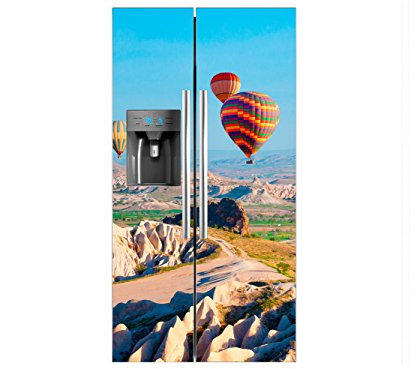Vinilo Frigorífico Americano Globos | 91x179cm | Varias Medidas | Pegatinas de Nevera Económicas y Elegantes | Vinilo Nevera