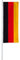 Vispronet® Nationalfahne 120x300 cm für Ausleger ✓ in Deutschland produziert ✓ versch. Materialien ✓ Hochformat (Multiflag®, Deutschland)