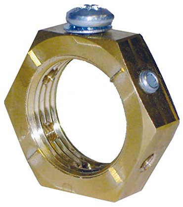 Earthing Nut SWA Size 20mm Brass Earthing Locknut