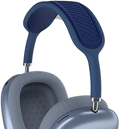 TOLUOHU Kopfbandkissen für Apple AirPods Max, waschbares, weiches Silikon, staubdicht, Airpods Max Kopfhörer, Zubehör, kompatibel mit Strick-Mesh-Baldachin (blau)