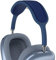 TOLUOHU Kopfbandkissen für Apple AirPods Max, waschbares, weiches Silikon, staubdicht, Airpods Max Kopfhörer, Zubehör, kompatibel mit Strick-Mesh-Baldachin (blau)