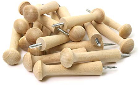 Oakcrafts - Birch Shaker Peg - Screw in Version 3.5 / 90mm (Pack of 20)