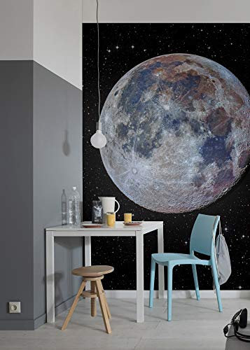 Komar Vlies Fototapete - Lunar - Größe: 200 x 280 cm (Breite x Höhe) - Mond, Weltall, Kinderzimmer, Tapete - IANGX4-025