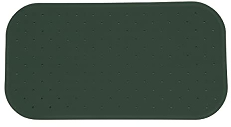 MSV Premium Duschmatte Badematte Badewannenmatte Badewanneneinlage antibakteriell rutschfest mit Saugnäpfen - Dunkelgrün - duftet nach Rosen - ca. 36 x 65 cm - waschbar bei 60° Grad