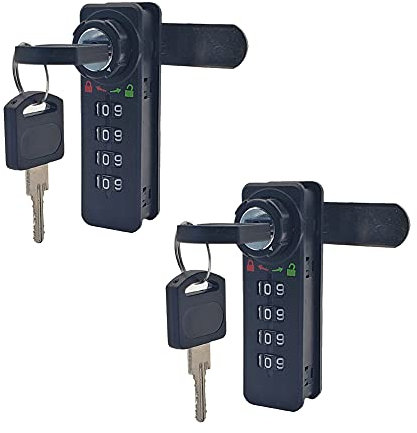 Puyueo 2 Sets Mechanical Code Lock Digital Combination Cabinet Lock Combination Cam Lock Cabinet Password Lock with Keys (Vertical Version)