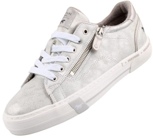 MUSTANG Baskets Mode Femme 1353-308, Pointure:37 EU, La Couleur:Argent