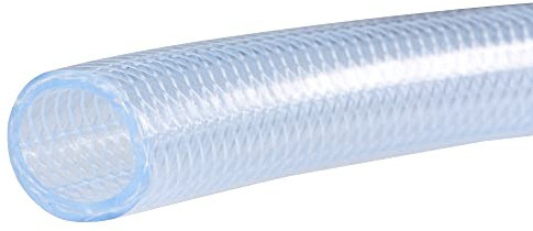 sourcing map Trenzado Reforzado PVC Tubería 19mm ID 0,5M Transparente Alta Presión para Agua Manguera