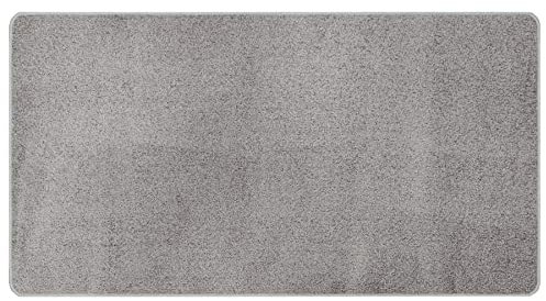 Primaflor Kurzflor Wohnzimmerteppich - Manila, Seidengrau, 140x200 cm, Viele Größen und Farben, Moderner Teppich für Kinderzimmer, Arbeits- und Schlafzimmer, Fußbodenheizung geeigneter Teppichläufer