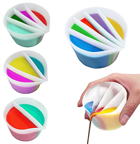 Coupelle fendue en silicone pour verser la peinture en résine Outil séparateurs de versement de peinture Réutilisable