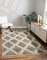 the carpet Vera Handmade-Look, Super Weicher Wohnzimmer Teppich, 3D Effekt, Hochflor, Langflor, Skandinavisch, Rauten Muster, Beige, 140 x 200 cm