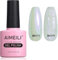 AIMEILI Gel Nagellack Perl Effekt, Transparent Perl Schimmer Glänzend Glitzer Gel UV LED Soak Off Pearl Nail Polish - 10ml