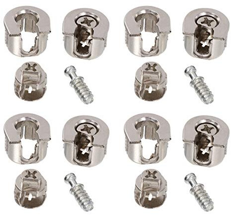 TEHAUX 10 PièCes Connecteurs Excentriques Pour Meubles, Raccords De Verrouillage à Came, Fixation De Meubles, Alliage, 2.0 * 2.1 * 1.5cm, Assemblage Facile Pour Armoires Et ÉTagèRes