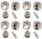 TEHAUX 10 PièCes Connecteurs Excentriques Pour Meubles, Raccords De Verrouillage à Came, Fixation De Meubles, Alliage, 2.0 * 2.1 * 1.5cm, Assemblage Facile Pour Armoires Et ÉTagèRes