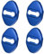 X AUTOHAUX 4 Pcs Stainless Steel Car Door Lock Latches Cover Protector Cap Blue