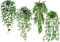 NANQWIN 4 Pack Kunstpflanze Hängend im Topf， Rebe Grünpflanze Hängend Balkonpflanzen Plastikpflanzen für Indoor Outdoor Garten(Typ A)