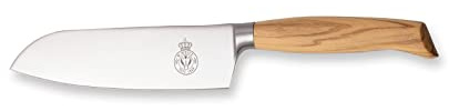 WEITZ Santokumesser 16 cm aus Edelstahl mit ergonomischem Olivenholzgriff | Japanisch inspiriertes Kochmesser, Extrem scharf, Solingen-Messer, Made in Germany