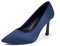 GENSHUO Tacco Alto 10 cm Punta Affilata Eleganza e Comfort Scarpe Classiche in Vernice e Glitter per Matrimoni Lavoro, Blu Navy, 38.5 EU