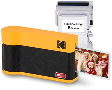 KODAK Mini 2 ERA 4PASS Impresora de Fotos Portátil (5,3x8,6cm) (Impresora + 8 Hojas, Amarillo)