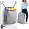 Ligereza Hanging Laundry Hamper Bag, Large Capacity, Grey, Over the Door, Portable, Modern Style