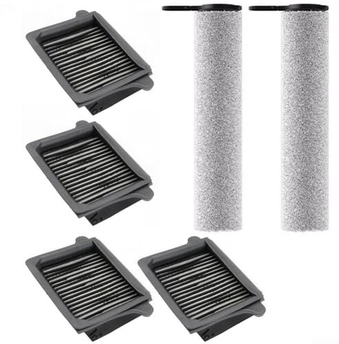 Pièces de rechange pour aspirateur sans fil pour Tineco FLOOR O-NE S7 Steam (2 brosses à rouleau principales + 4 filtres)