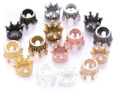 Spldsun 100 Stück Krone Deko, Krone Basteln, Mini Krone Charms, für Herstellung Von Diy-Schmuck Und Accessoires