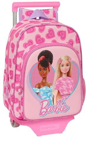Safta With Trolley Wheels Barbie Love Backpack One Size