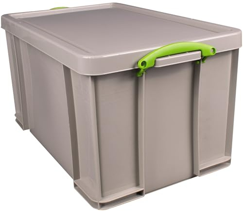 Really Useful Box Aufbewahrungsbox 84 Liter, recycelt, grau 3 Stück