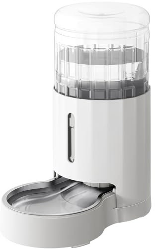 CZPET Automatic 4L Dog and Cat Water Dispenser with Stainless Steel Bowl Gravity Waterer,100% BPA-Free,Large Capacity and Drinking Area Noise-Free for Pets
