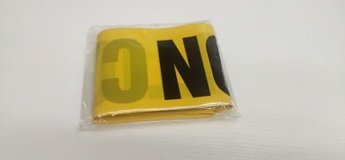 Ruban D'avertissement, 7cm x 20m Scotch Jaune Noir, Caution Bande de Sécurité, Ruban de Signalisation Non Adhesif pour Décoration d'Halloween, Zone Dangereuse