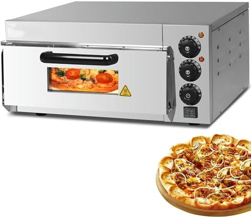GZYHDC 2000W/3000W Electric Pizza Oven, Single/Double Deck Commercial Pizza Drawer Toaster Oven Countertop, Stainless Steel Outdoor BBQ Pizza Oven for Home Restaurant,DoubleLayer