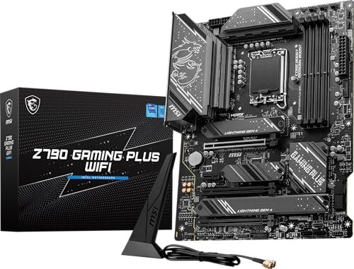 MSI Z790 Gaming Plus - Placa base WiFi para juegos (soporta procesadores Intel de 12ª/13ª/14ª generación, LGA 1700, DDR5, PCIe 5.0, M.2, LAN de 2.5 Gbps, USB 3.2 Gen2, Wi-Fi 6E, ATX)