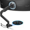 ARES WING Ultrawide - Braccio per monitor con USB A/C, per schermi da 17 a 49 pollici, supporta fino a 20 kg, braccio regolabile con molla a gas, supporto da scrivania con morsetto e base con